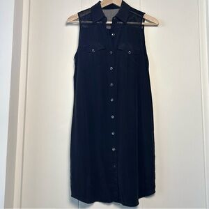 Club Monaco Black Silk Sleeveless Mini Dress size 2